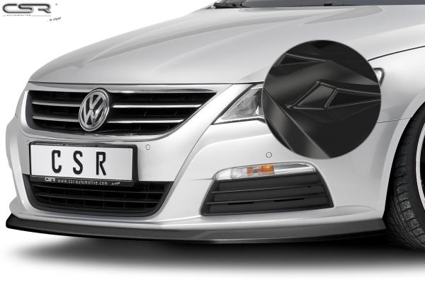 CSR Frontspoiler | Cup-Spoilerlippe mit ABE für VW Passat CC CSL341-G Glossy schwarz Hochglanz (keine Lackierung erforderlich)