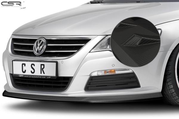 CSR Frontspoiler | Cup-Spoilerlippe mit ABE für VW Passat CC CSL341-M Carbon Look matt strukturiert (keine Lackierung erforderlich)