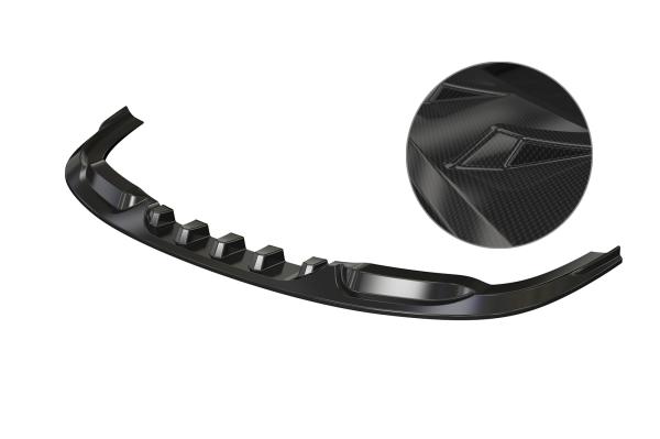 CSR Frontspoiler | Cup-Spoilerlippe mit ABE für VW Passat B6 R36 CSL343-C Carbon Look Hochglanz (keine Lackierung erforderlich)