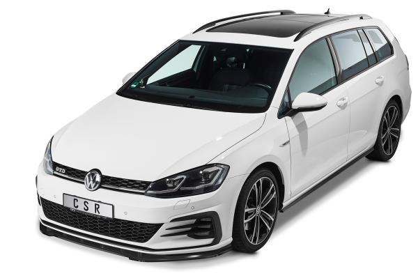 CSR Frontspoiler | Cup-Spoilerlippe mit ABE für VW Golf 7 GTI / GTD CSL345-G Glossy schwarz glänzend (keine Lackierung erforderlich)