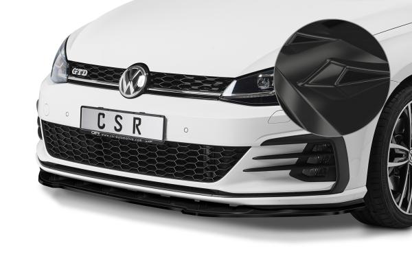CSR Frontspoiler | Cup-Spoilerlippe mit ABE für VW Golf 7 GTI / GTD CSL345-G Glossy schwarz glänzend (keine Lackierung erforderlich)