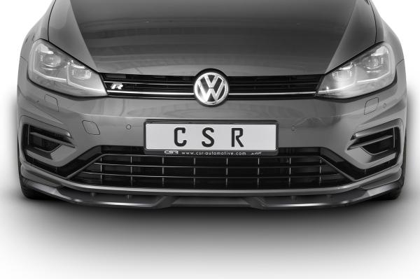 CSR Frontspoiler | Cup-Spoilerlippe mit ABE für VW Golf 7 R CSL346-G Glossy schwarz glänzend (keine Lackierung erforderlich)