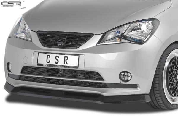 CSR Frontspoiler | Cup-Spoilerlippe mit ABE für Seat Mii CSL349-G Glossy schwarz glänzend (keine Lackierung erforderlich)
