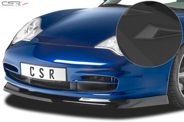 CSR Frontspoiler | Cup-Spoilerlippe mit ABE für Porsche 911/996 CSL355-S Strukturiert schwarz matt (keine Lackierung erforderlich)