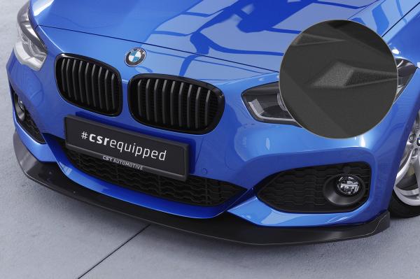 CSR Frontspoiler | Cup-Spoilerlippe mit ABE für BMW 1er F20/F21 M-Paket CSL356-S schwarz matt strukturiert (keine Lackierung erforderlich)