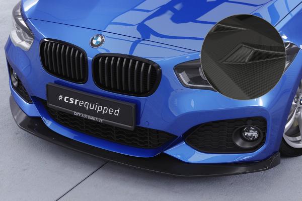 CSR Frontspoiler | Cup-Spoilerlippe mit ABE für BMW 1er F20/F21 M-Paket CSL356-M Carbon Look matt strukturiert (keine Lackierung erforderlich)