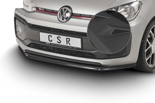 CSR Frontspoiler | Cup-Spoilerlippe mit ABE für VW up! GTI CSL357-L Lackierung erforderlich (schwarz matt)