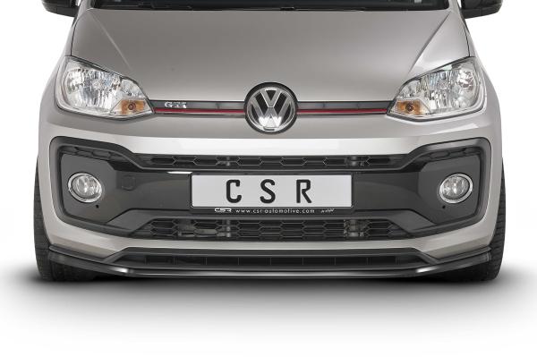 CSR Frontspoiler | Cup-Spoilerlippe mit ABE für VW up! GTI CSL357-L Lackierung erforderlich (schwarz matt)