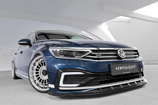 CSR Frontspoiler | Cup-Spoilerlippe mit ABE für VW Passat B8 Typ 3G CSL358-C Carbon Look Hochglanz (keine Lackierung erforderlich)