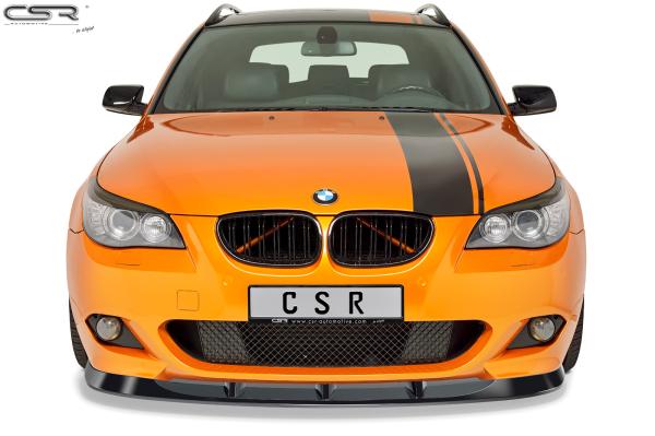 CSR Frontspoiler | Cup-Spoilerlippe mit ABE für BMW 5er E60 / E61 CSL361-L schwarz matt (Lackierung erforderlich)