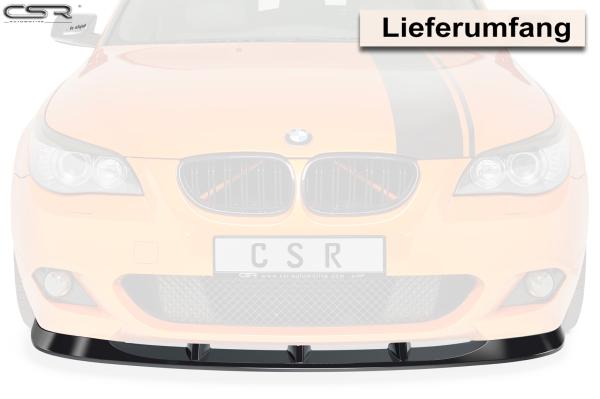 CSR Frontspoiler | Cup-Spoilerlippe mit ABE für BMW 5er E60 / E61 CSL361-L schwarz matt (Lackierung erforderlich)
