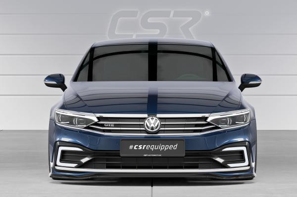 CSR Frontspoiler | Cup-Spoilerlippe mit ABE für VW Passat B8 Typ 3G CSL362-M Carbon Look matt strukturiert (keine Lackierung erforderlich)
