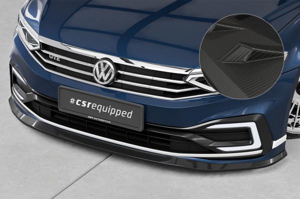 CSR Frontspoiler | Cup-Spoilerlippe mit ABE für VW Passat B8 Typ 3G CSL362-M Carbon Look matt strukturiert (keine Lackierung erforderlich)
