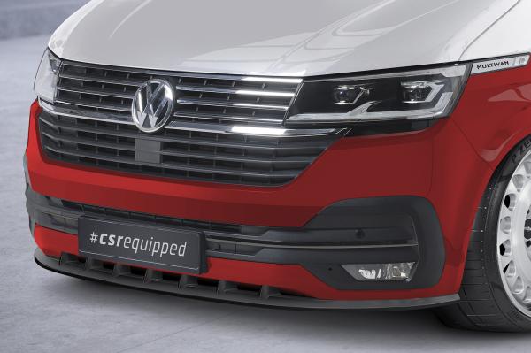 CSR Frontspoiler | Cup-Spoilerlippe mit ABE für VW T6.1 Bus CSL364-C Carbon Look glänzend (keine Lackierung erforderlich)