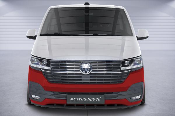 CSR Frontspoiler | Cup-Spoilerlippe mit ABE für VW T6.1 Bus CSL364-C Carbon Look glänzend (keine Lackierung erforderlich)