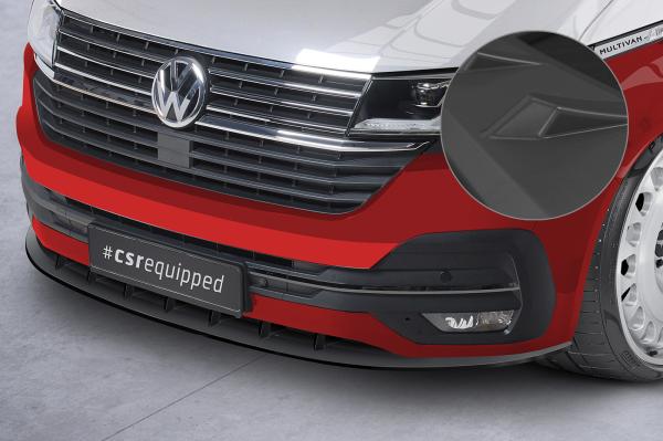 CSR Frontspoiler | Cup-Spoilerlippe mit ABE für VW T6.1 Bus CSL364-L Lackierung erforderlich (schwarz matt)