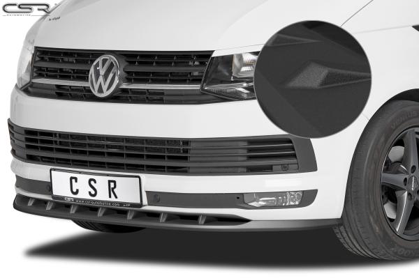 CSR Frontspoiler | Cup-Spoilerlippe mit ABE für VW T6 Bus CSL365-S Strukturiert schwarz matt (keine Lackierung erforderlich)