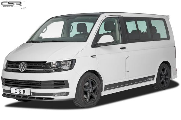 CSR Frontspoiler | Cup-Spoilerlippe mit ABE für VW T6 Bus CSL365-C Carbon Look glänzend (keine Lackierung erforderlich)