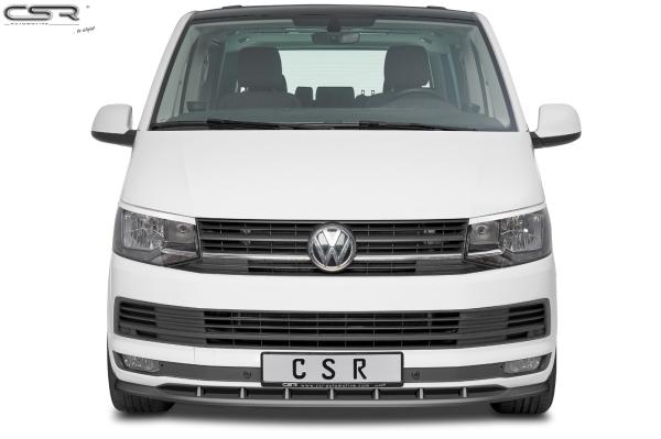 CSR Frontspoiler | Cup-Spoilerlippe mit ABE für VW T6 Bus CSL365-C Carbon Look glänzend (keine Lackierung erforderlich)