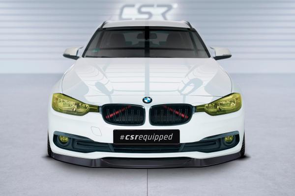 CSR Frontspoiler | Cup-Spoilerlippe mit ABE für BMW 3er F30/F31 CSL366-C Carbon Look Hochglanz (keine Lackierung erforderlich)