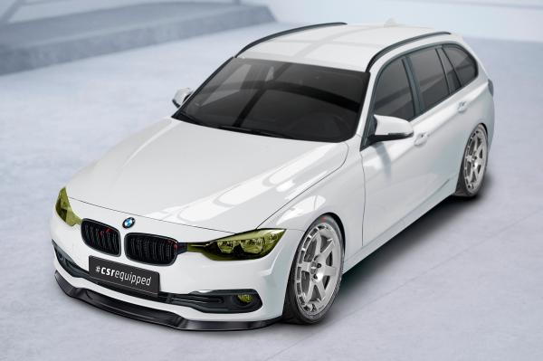 CSR Frontspoiler | Cup-Spoilerlippe mit ABE für BMW 3er F30/F31 CSL366-C Carbon Look Hochglanz (keine Lackierung erforderlich)