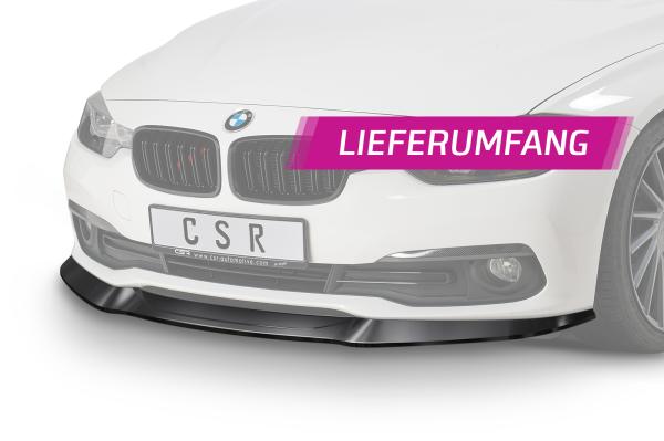CSR Frontspoiler | Cup-Spoilerlippe mit ABE für BMW 3er F30/F31 CSL366-L Lackierung erforderlich (schwarz matt)