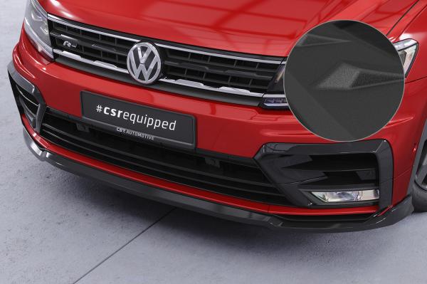 CSR Frontspoiler | Cup-Spoilerlippe mit ABE für VW Tiguan II (Typ AD1) R-Line CSL367-S schwarz matt strukturiert (keine Lackierung erforderlich)