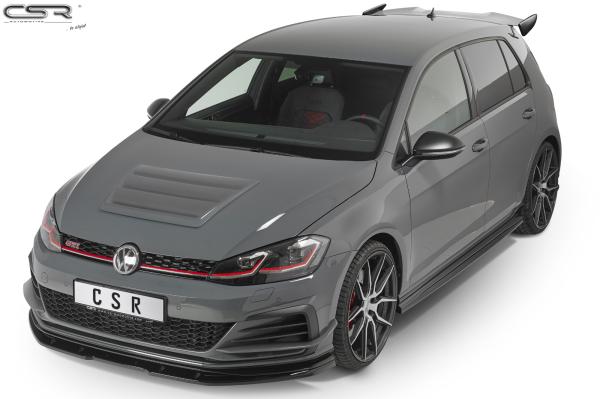 CSR Frontspoiler | Cup-Spoilerlippe mit ABE für VW Golf 7 GTI TCR CSL368-S Strukturiert schwarz matt (keine Lackierung erforderlich)