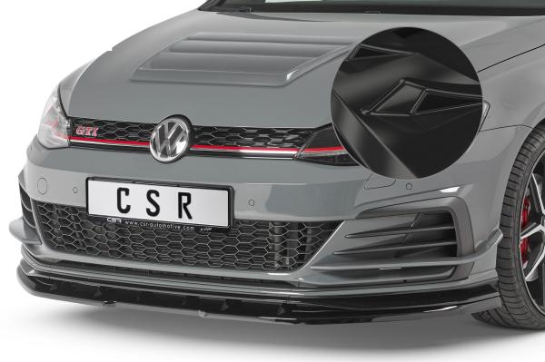 CSR Frontspoiler | Cup-Spoilerlippe mit ABE für VW Golf 7 GTI TCR CSL368-G Glossy schwarz glänzend (keine Lackierung erforderlich)