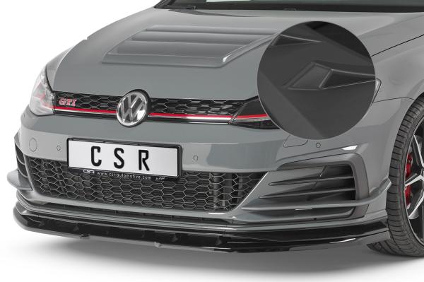 CSR Frontspoiler | Cup-Spoilerlippe mit ABE für VW Golf 7 GTI TCR CSL368-L Lackierung erforderlich (schwarz matt)