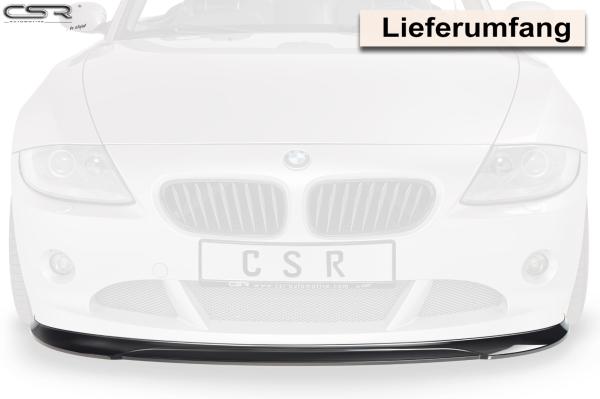 CSR Frontspoiler | Cup-Spoilerlippe mit ABE für BMW Z4 E85 CSL370-G Glossy schwarz Hochglanz (keine Lackierung erforderlich)