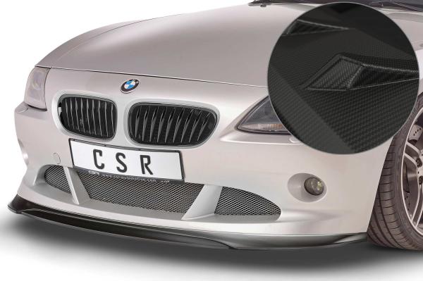 CSR Frontspoiler | Cup-Spoilerlippe mit ABE für BMW Z4 E85 CSL370-M Carbon Look matt strukturiert (keine Lackierung erforderlich)