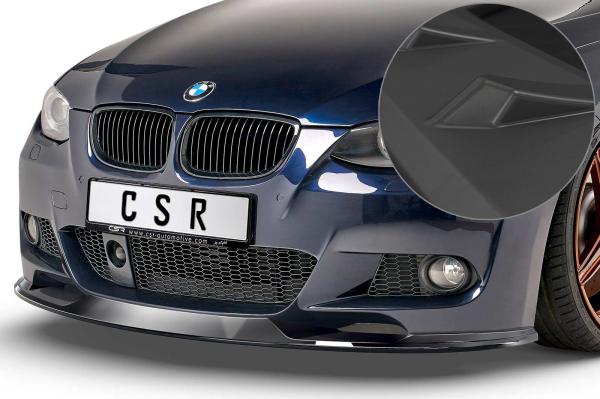 CSR Frontspoiler | Cup-Spoilerlippe mit ABE für BMW 3er E92/E93 M-Paket CSL372-L Lackierung erforderlich (schwarz matt)