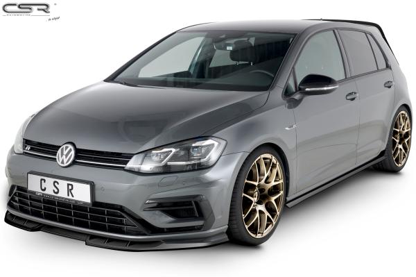 CSR Frontspoiler | Cup-Spoilerlippe mit ABE für VW Golf 7 R CSL373-G Glossy schwarz glänzend (keine Lackierung erforderlich)