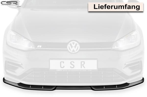 CSR Frontspoiler | Cup-Spoilerlippe mit ABE für VW Golf 7 R CSL373-G Glossy schwarz glänzend (keine Lackierung erforderlich)