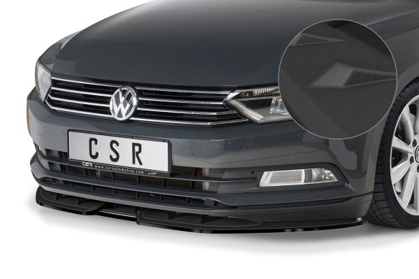 CSR Frontspoiler | Cup-Spoilerlippe mit ABE für VW Passat B8 Typ 3G CSL374-S schwarz matt strukturiert (keine Lackierung erforderlich)