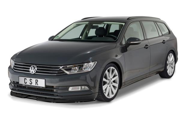 CSR Frontspoiler | Cup-Spoilerlippe mit ABE für VW Passat B8 Typ 3G CSL374-C Carbon Look Hochglanz (keine Lackierung erforderlich)