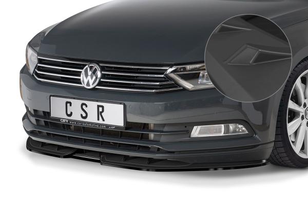 CSR Frontspoiler | Cup-Spoilerlippe mit ABE für VW Passat B8 Typ 3G CSL374-L schwarz matt (Lackierung erforderlich)