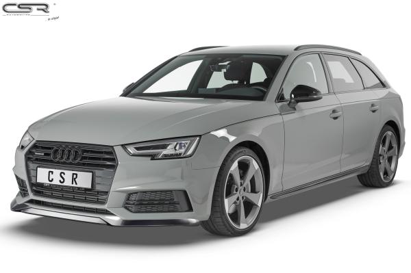 CSR Frontspoiler | Cup-Spoilerlippe mit ABE für Audi A4 B9 8W S-Line / S4 B9 8W CSL376-G Glossy schwarz glänzend (keine Lackierung erforderlich)