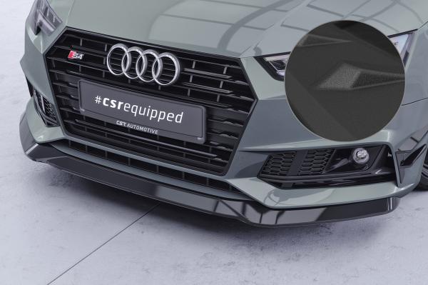 CSR Frontspoiler | Cup-Spoilerlippe mit ABE für Audi A4 B9 8W S-Line / S4 B9 8W CSL376-S schwarz matt strukturiert (keine Lackierung erforderlich)