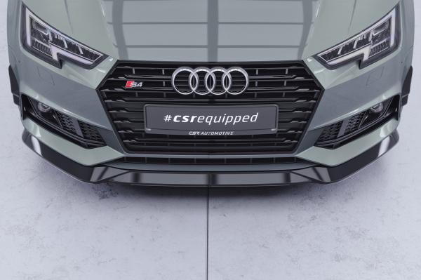CSR Frontspoiler | Cup-Spoilerlippe mit ABE für Audi A4/S4 B9 8W CSL376-L schwarz matt (Lackierung erforderlich)