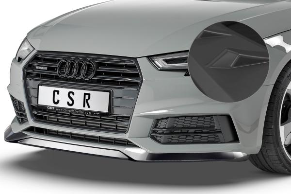 CSR Frontspoiler | Cup-Spoilerlippe mit ABE für Audi A4/S4 B9 8W CSL376-L Lackierung erforderlich (schwarz matt)