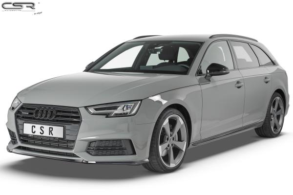 CSR Frontspoiler | Cup-Spoilerlippe mit ABE für Audi A4/S4 B9 8W CSL377-L Lackierung erforderlich (schwarz matt)