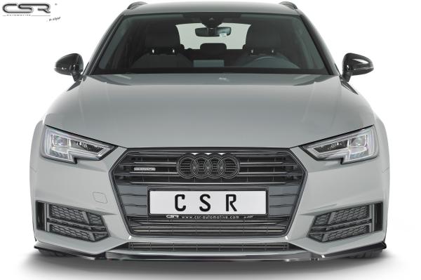 CSR Frontspoiler | Cup-Spoilerlippe mit ABE für Audi A4/S4 B9 8W CSL377-L Lackierung erforderlich (schwarz matt)