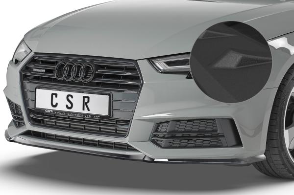 CSR Frontspoiler | Cup-Spoilerlippe mit ABE für Audi A4 B9 8W S-Line / S4 B9 8W CSL377-S Strukturiert schwarz matt (keine Lackierung erforderlich)