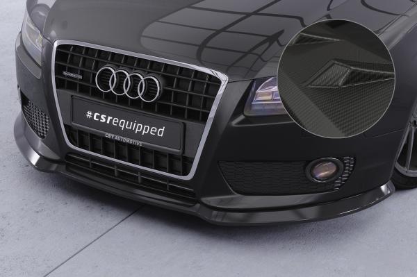 CSR Frontspoiler | Cup-Spoilerlippe mit ABE für Audi A5 8T CSL378-M Carbon Look matt strukturiert (keine Lackierung erforderlich)