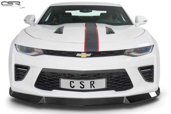 CSR Frontspoiler | Cup-Spoilerlippe mit ABE für Chevrolet Camaro 6 CSL379-G Glossy schwarz Hochglanz (keine Lackierung erforderlich)