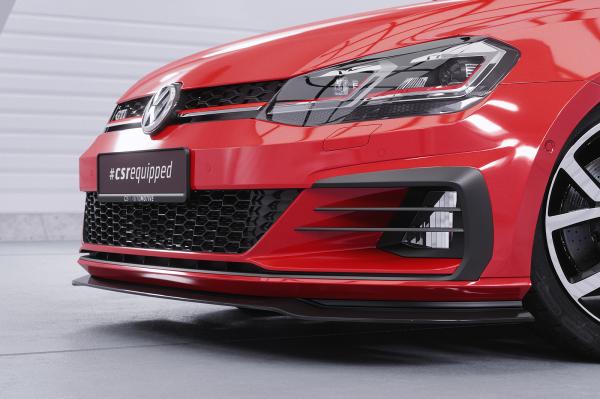CSR Frontspoiler | Cup-Spoilerlippe mit ABE für VW Golf 7 GTI / GTD CSL380-G Glossy schwarz glänzend (keine Lackierung erforderlich)