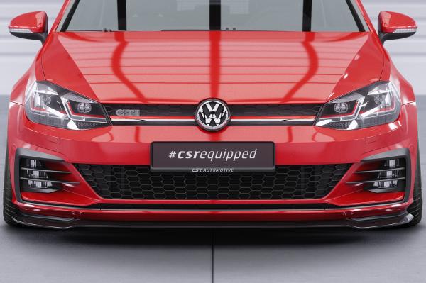 CSR Frontspoiler | Cup-Spoilerlippe mit ABE für VW Golf 7 GTI / GTD CSL380-G Glossy schwarz glänzend (keine Lackierung erforderlich)