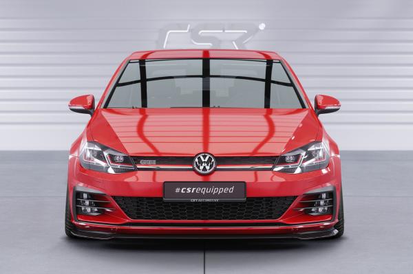 CSR Frontspoiler | Cup-Spoilerlippe mit ABE für VW Golf 7 GTI / GTD CSL380-G Glossy schwarz glänzend (keine Lackierung erforderlich)